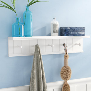 Shelves with hooks online underneath